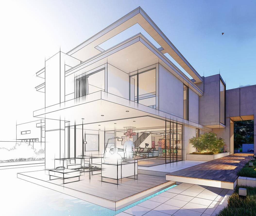 Custom 3d design of a pool