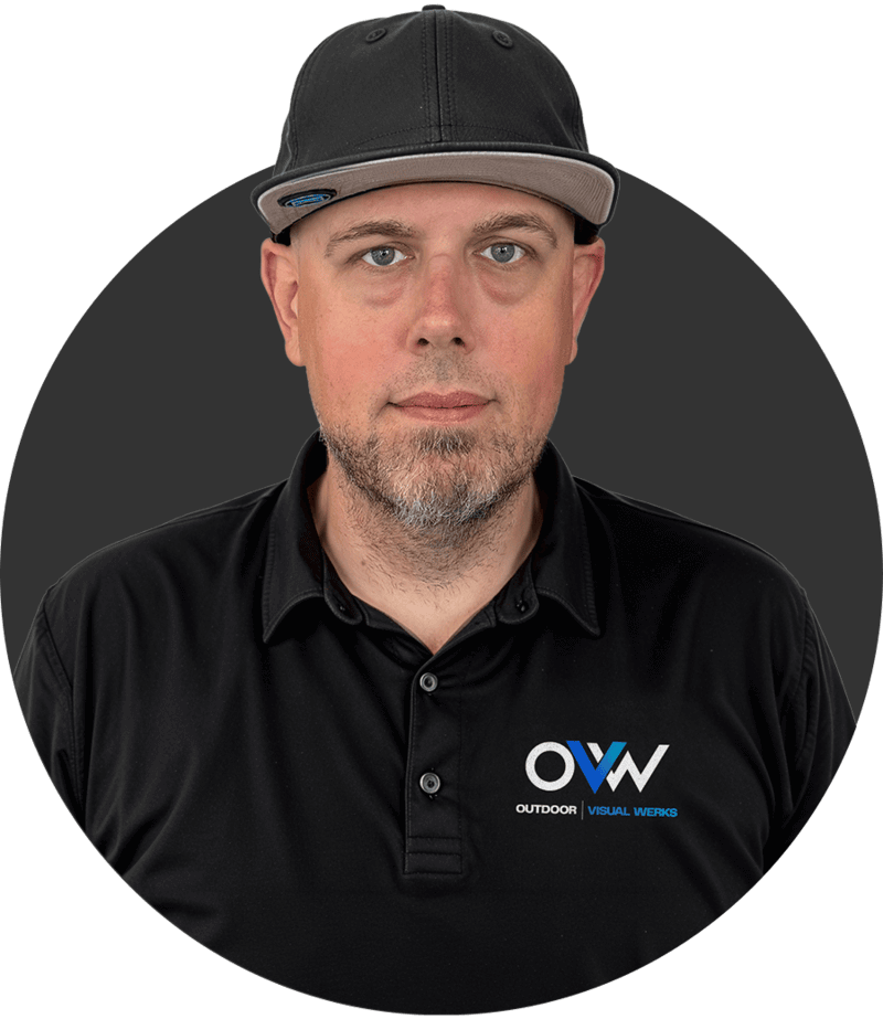 Benjamin wearing black OVW shirt